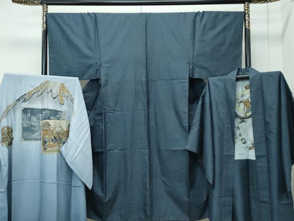 平和屋着物●極上　男性　本場大島紬　アンサンブル　長襦袢セット　100亀甲　総詰め　逸品　CZAA5422s6