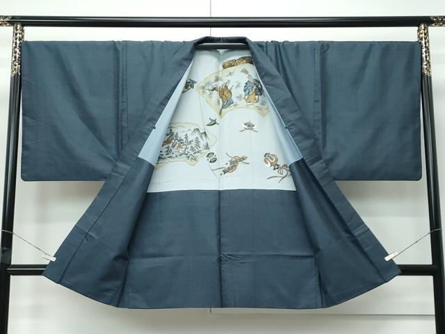 平和屋着物●極上　男性　本場大島紬　アンサンブル　長襦袢セット　100亀甲　総詰め　逸品　CZAA5422s6