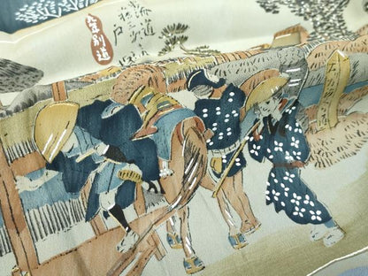平和屋着物●極上　男性　本場大島紬　アンサンブル　長襦袢セット　100亀甲　総詰め　逸品　CZAA5422s6