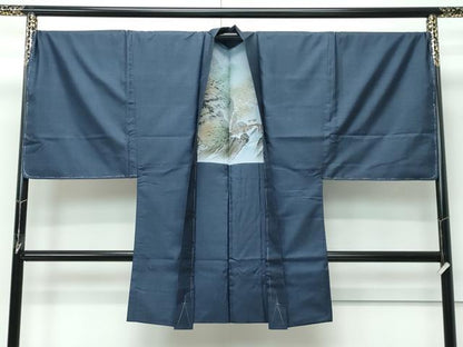 平和屋着物●極上　男性　本場大島紬　アンサンブル　長襦袢セット　キングサイズ　100亀甲　総詰め　逸品　未使用　CZAA5423s6