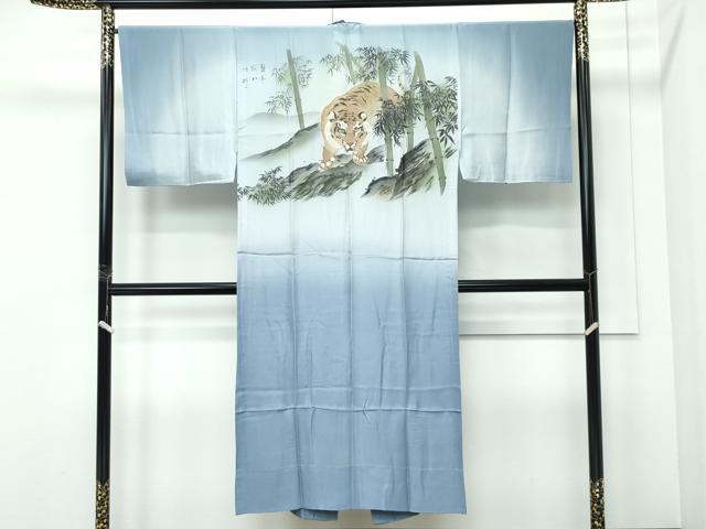 平和屋着物●極上　男性　紬　アンサンブル　長襦袢セット　霞文　逸品　CZAA5424s6