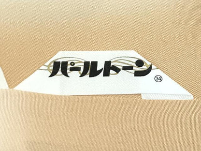 平和屋着物●極上　結城紬　はたおり娘　奥順　100亀甲　花唐草間道　証紙付き　逸品　未使用　CZAA5426s6