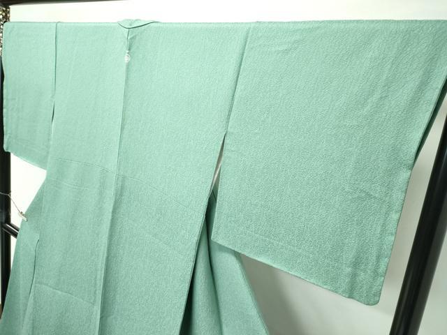 平和屋着物●極上　色無地　柳染色　氷割地紋　さが美扱い　逸品　未使用　CZAA5436s6