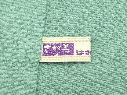 平和屋着物●極上　色無地　柳染色　氷割地紋　さが美扱い　逸品　未使用　CZAA5436s6