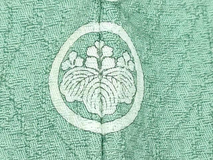 平和屋着物●極上　色無地　柳染色　氷割地紋　さが美扱い　逸品　未使用　CZAA5436s6