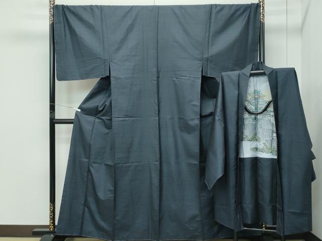 平和屋着物●極上　男性　本場大島紬　アンサンブル　キングサイズ　100亀甲　総詰め　逸品　未使用　CZAA5442s6