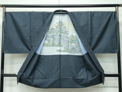 平和屋着物●極上　男性　本場大島紬　アンサンブル　キングサイズ　100亀甲　総詰め　逸品　未使用　CZAA5442s6