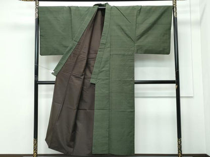 平和屋着物●極上　男性　紬　アンサンブル　霞文　逸品　CZAA5443s6