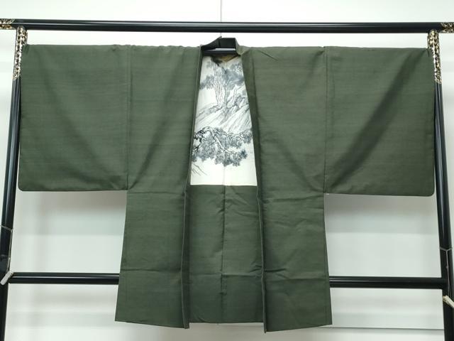 平和屋着物●極上　男性　紬　アンサンブル　霞文　逸品　CZAA5443s6