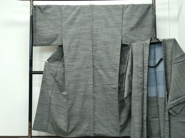 平和屋着物●極上　男性　紬　アンサンブル　キングサイズ　霞文　逸品　CZAA5444s6