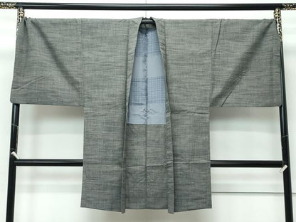 平和屋着物●極上　男性　紬　アンサンブル　キングサイズ　霞文　逸品　CZAA5444s6