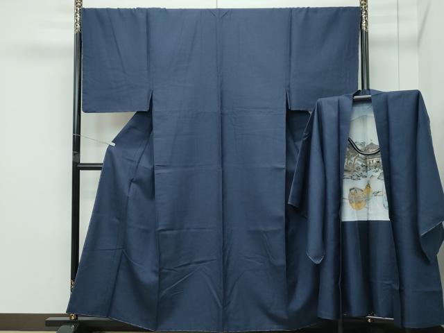 平和屋着物●極上　男性　紬　アンサンブル　キングサイズ　100亀甲　逸品　未使用　CZAA5445s6