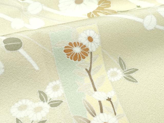 平和屋本店●極上　訪問着　流水枝花文　暈し染め　砥粉色地　逸品　CZAA5452s6