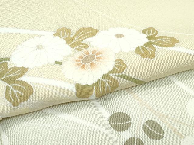 平和屋本店●極上　訪問着　流水枝花文　暈し染め　砥粉色地　逸品　CZAA5452s6