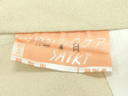 平和屋本店●極上　訪問着　流水枝花文　暈し染め　砥粉色地　逸品　CZAA5452s6
