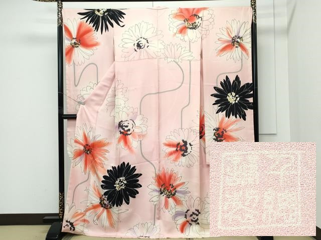 平和屋本店●極上　創業460年・千總　振袖　菊　暈し染め　金彩　反端・紙タグ付き　上代136万　逸品　未使用　CZAA5458s6