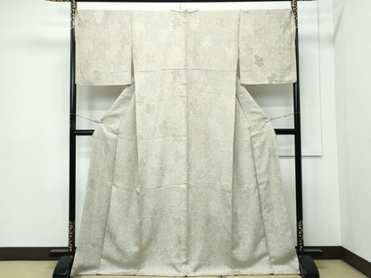 平和屋本店●極上　銀座もとじ　小紋　柏　地紋起こし　反端・紙付き　逸品　CZAA5459s6
