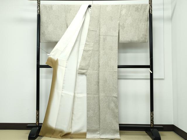 平和屋本店●極上　銀座もとじ　小紋　柏　地紋起こし　反端・紙付き　逸品　CZAA5459s6