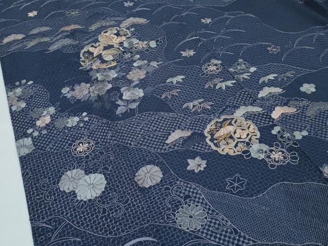 平和屋本店●極上　訪問着　総刺繍　中国三大刺繍　スワトウ相良刺繍　松竹梅雪輪吉祥文　金糸　逸品　CZAA5460s6