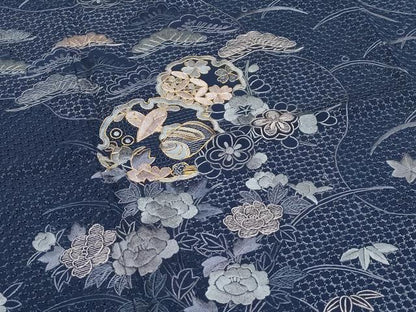平和屋本店●極上　訪問着　総刺繍　中国三大刺繍　スワトウ相良刺繍　松竹梅雪輪吉祥文　金糸　逸品　CZAA5460s6