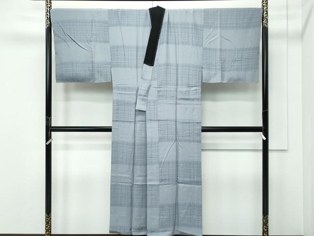 平和屋着物●極上　男性　紬　アンサンブル　長襦袢セット　キングサイズ　濃紺地　逸品　未使用　CZAA5461s6