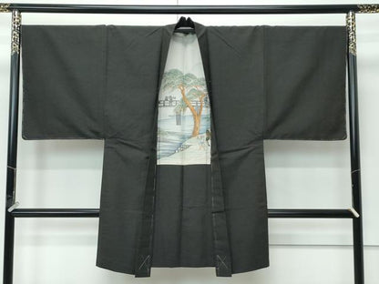 平和屋着物●極上　男性　紬　アンサンブル　霞文　逸品　未使用　CZAA5462s6