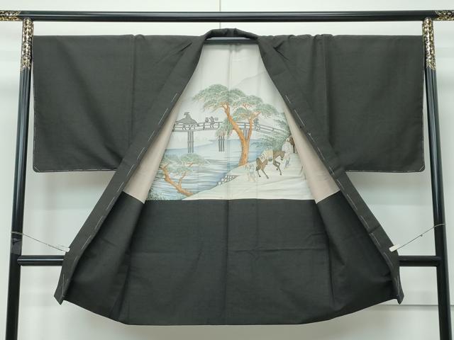 平和屋着物●極上　男性　紬　アンサンブル　霞文　逸品　未使用　CZAA5462s6