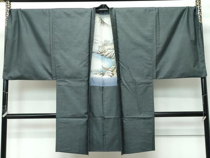 平和屋着物●極上　男性　本場大島紬　アンサンブル　キングサイズ　100亀甲　総詰め　山田実作　証紙付き　逸品　CZAA5464s6