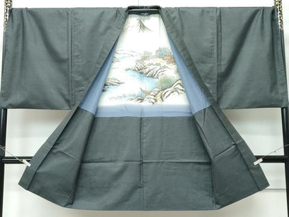 平和屋着物●極上　男性　本場大島紬　アンサンブル　キングサイズ　100亀甲　総詰め　山田実作　証紙付き　逸品　CZAA5464s6
