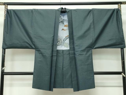 平和屋着物●極上　男性　本場大島紬　アンサンブル　キングサイズ　100亀甲　総詰め　逸品　CZAA5465s6