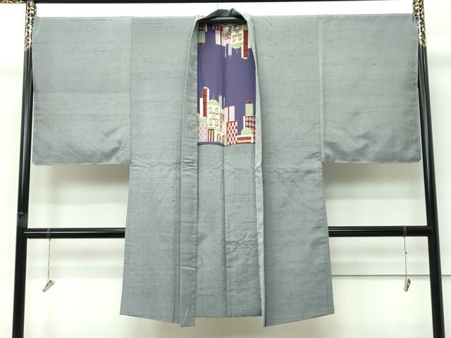 平和屋着物∞極上　男性　長羽織　紬地　逸品　未使用　CZAA5468s6
