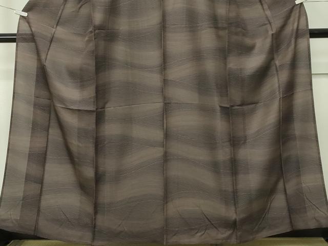 平和屋本店＊極上 夏物 石川県指定無形文化財 夏牛首紬 白山工房 手織り 立波文 逸品 CZAA5472s6