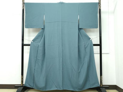平和屋着物●極上　色無地　鉄御納戸色　逸品　未使用　CZAA5477s6