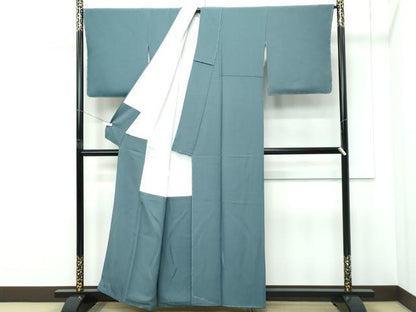 平和屋着物●極上　色無地　鉄御納戸色　逸品　未使用　CZAA5477s6
