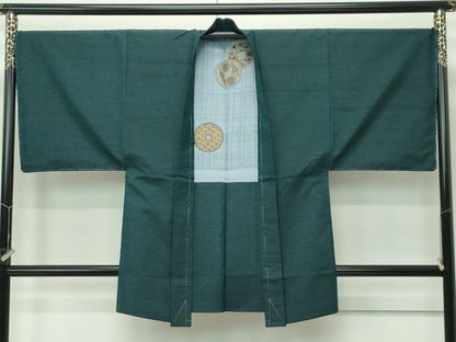 平和屋着物∞極上　男性　長羽織　髭紬　霞文　逸品　未使用　CZAA5481s6