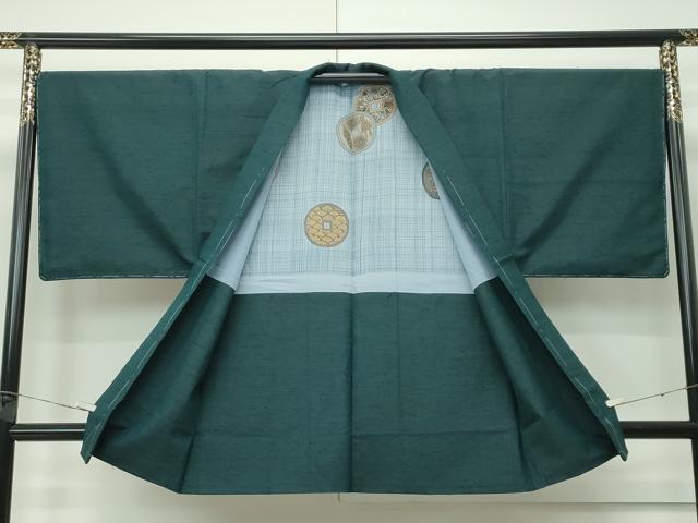 平和屋着物∞極上　男性　長羽織　髭紬　霞文　逸品　未使用　CZAA5481s6 平和屋着物∞極上 男性 長羽織 髭紬 霞文 逸品 未使用 CZAA5481s6