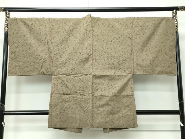 平和屋着物∞極上　男性　羽織　キングサイズ　髭紬　綱紬　まゆの邑　媚茶色地　米澤猪俣謹製　証紙付き　逸品　CZAA5482s6