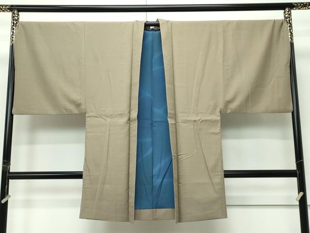 平和屋着物∞極上　男性　長羽織　お召地　間道　逸品　未使用　CZAA5487s6
