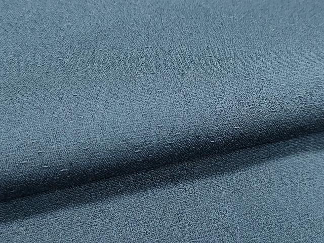 平和屋着物∞極上　男性　長羽織　お召地　キングサイズ　錆鉄御納戸色　逸品　CZAA5492s6