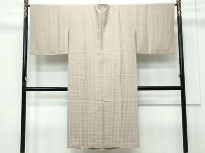 平和屋着物∞極上　道行コート　ロング丈　格子柄　逸品　CZAA5496s6