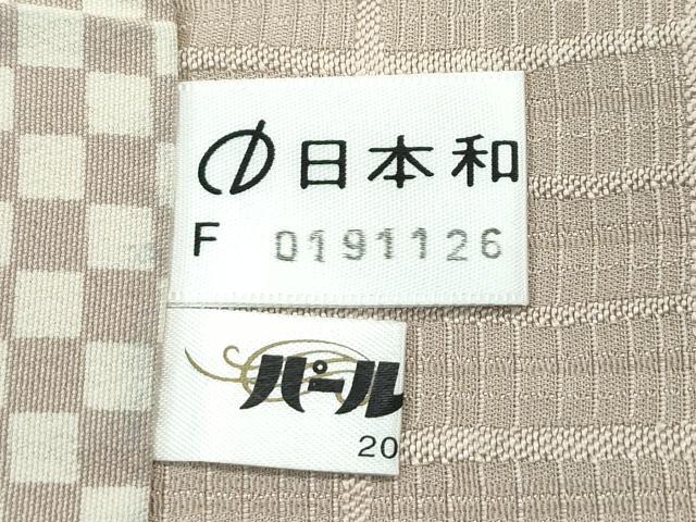平和屋着物∞極上　道行コート　ロング丈　格子柄　逸品　CZAA5496s6
