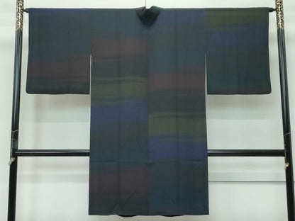 平和屋着物∞極上　前田仁仙　仁仙更紗　道中着　ロング丈　霞文　暈し染め　逸品　CZAA5498s6