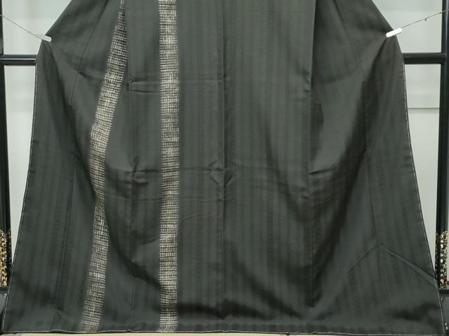平和屋着物●極上　訪問着　黒田紬　本場筑前博多織　献上柄　檳榔子染色地　逸品　未使用　CZAA5507s6