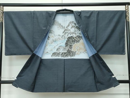 平和屋着物●極上 男性 本場大島紬 アンサンブル 長襦袢セット 100亀甲 総詰め ひろしま織物謹製 証紙付き 逸品 未使用 CZAA5513s6