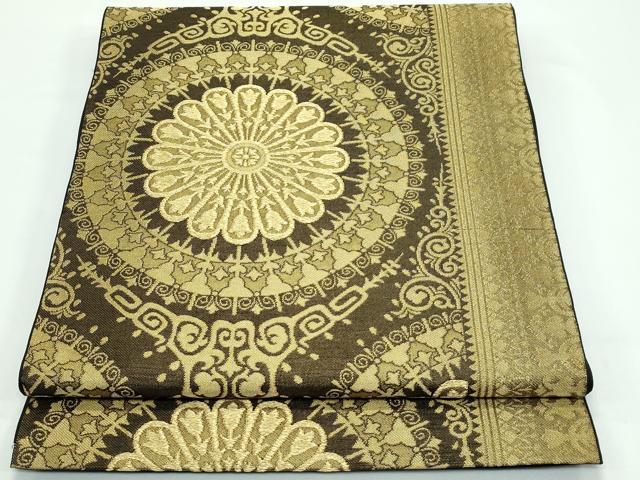 平和屋着物●極上　西陣　川島織物　六通柄　本袋帯　正倉院花文　金糸　逸品　CZAA5525s6