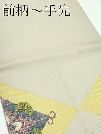 平和屋着物●極上　洛風林　工芸帯地　六通柄　本袋帯　唐織　菱花唐草文　逸品　CZAA5526s6