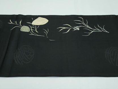 平和屋着物●極上　アンティーク　大正ロマン　丸帯　引き抜き帯　総手刺繍　伊勢海老　逸品　CZAA5528s6