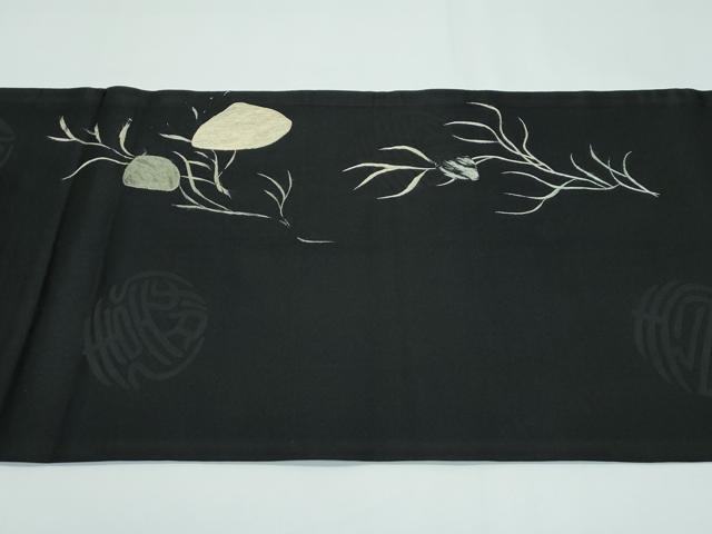 平和屋着物●極上　アンティーク　大正ロマン　丸帯　引き抜き帯　総手刺繍　伊勢海老　逸品　CZAA5528s6