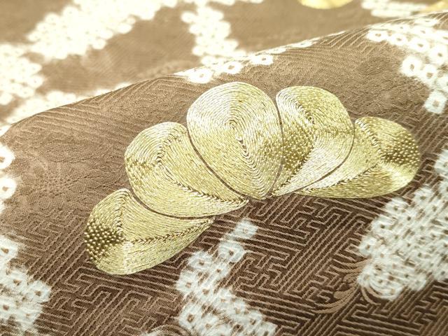 平和屋着物●極上　つけ帯　駒刺繍　絞り　松　逸品　未使用　CZAA5535s6