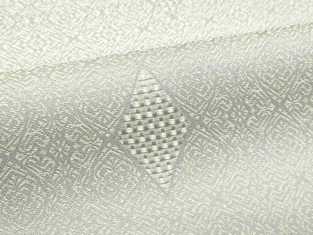 平和屋着物●極上　お召　花菱地紋　横段文　逸品　CZAA5536s6